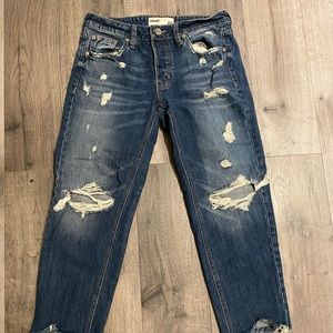 Garage ripped denim boyfriend jeans